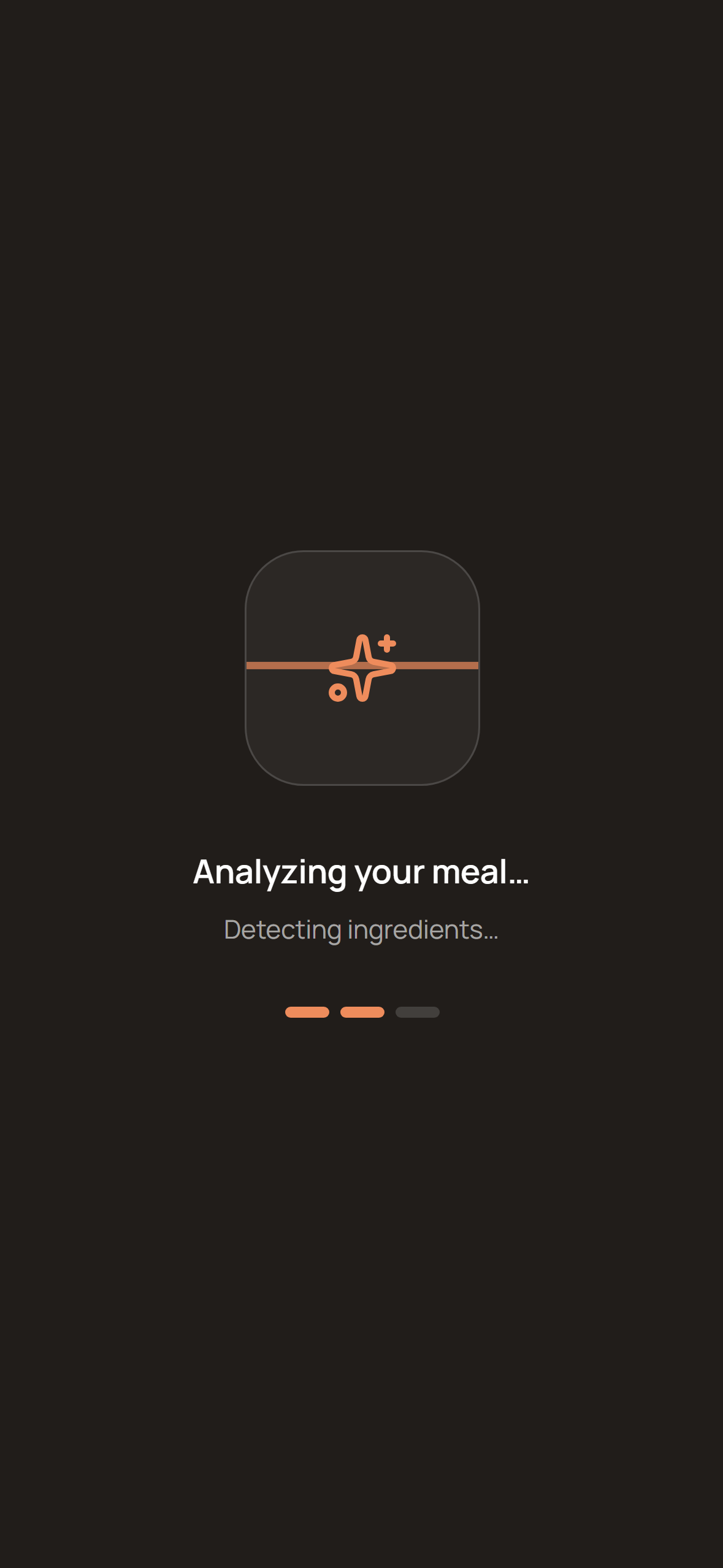 AI scanning a meal in the Nourish app
